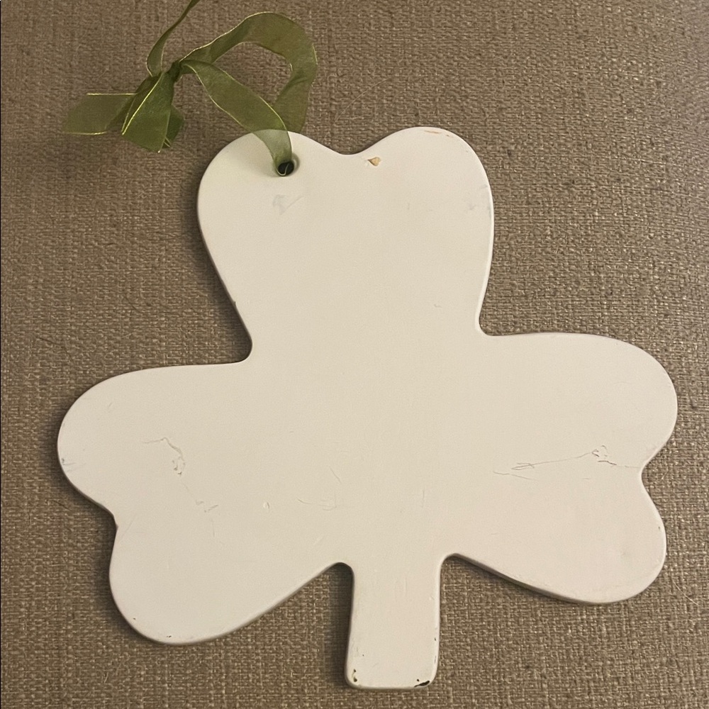 Irish Shamrock Wall Hanging with Green Ribbon - Picture 2 of 2